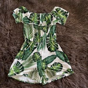 Boohoo Palm Romper, Size 4